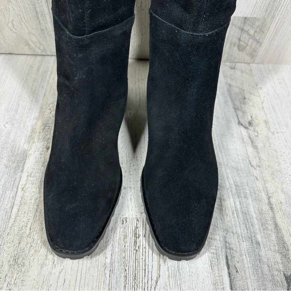 NEW Blondo Sierra Black Suede Leather Waterproof Over the Knee Boots #1295 - Picture 3 of 13